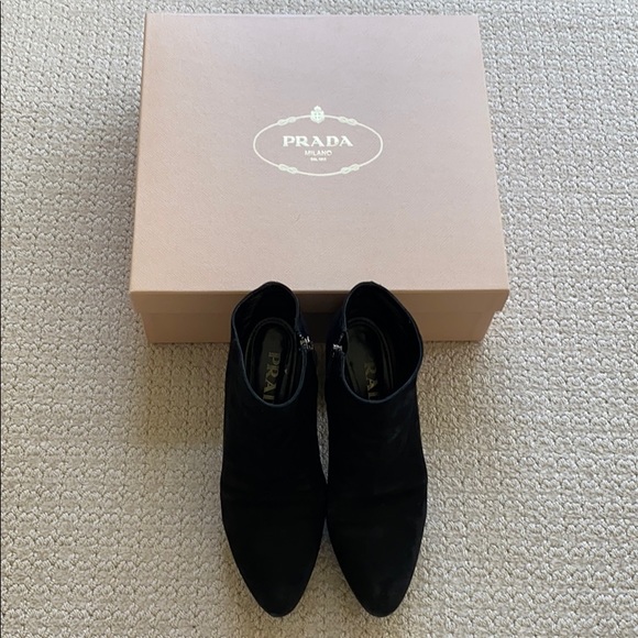 prada suede ankle boots